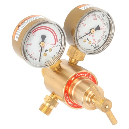 Forney 150 Series Acetylene Regulator, 1-1/2" Rear Mount 86229